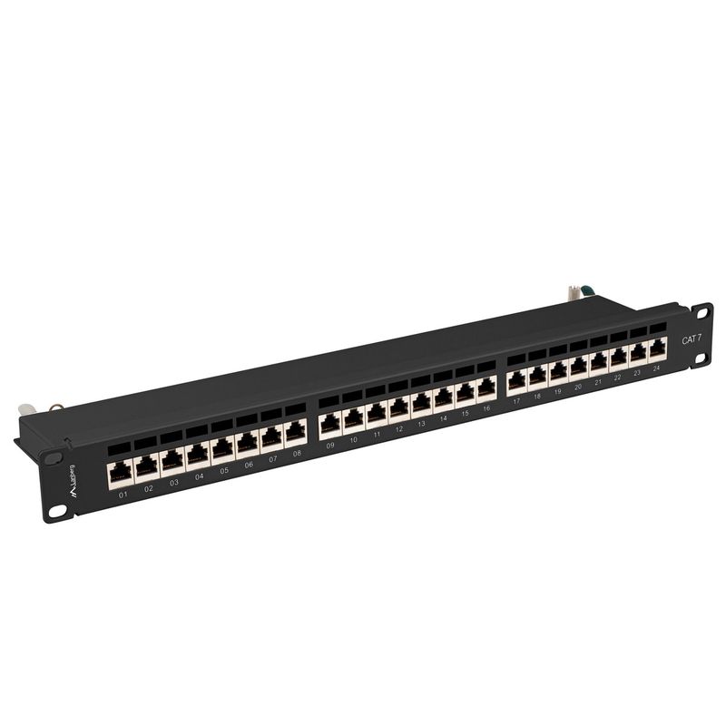 Patch panel 19" de 24 RJ45 CAT.7 FTP 1U Lanberg PPS7-1024-B - RD12700 - 01