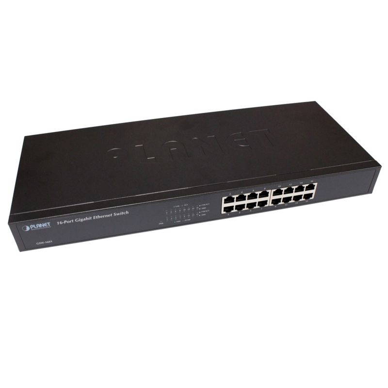Rack 19" Giga Switch de 10/100/1000 Mbps de 16 UTP - RH07300 - 01