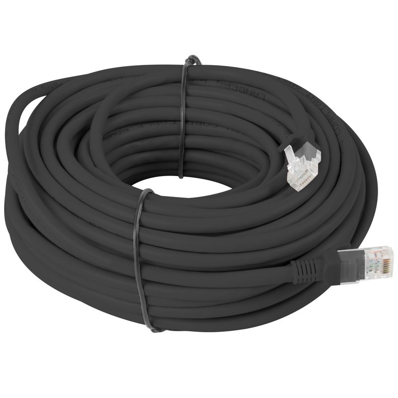 Cable de red ethernet Cat. 6 UTP de 20 m de color negro PCU6-10CC-2000-BK - RJ24500 - 01