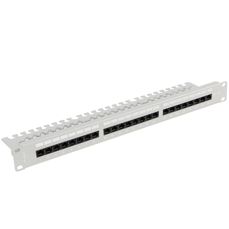 Patch panel 19" blanco de 24 RJ45 CAT.6a UTP 1U Lanberg - RD14800 - 01