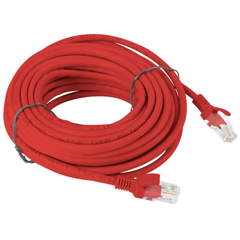 Cable de red ethernet Cat. 6 UTP de 10 m de color rojo fluke tested PCU6-10CC-1000-R - RU18800 - 01