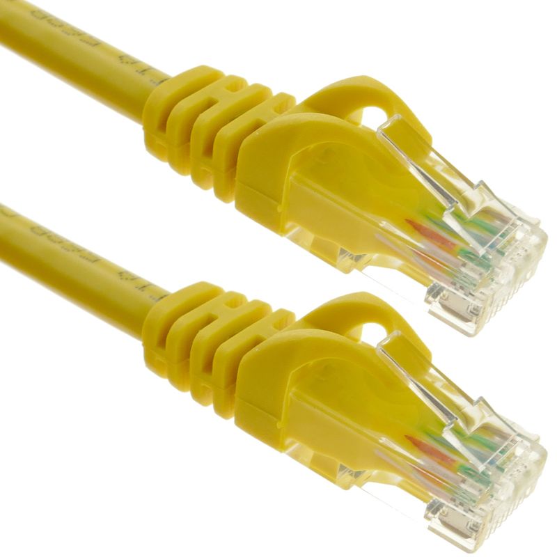 Cable de red ethernet Cat. 6a UTP de 0,25 m de color amarillo - LJ03100 - 01