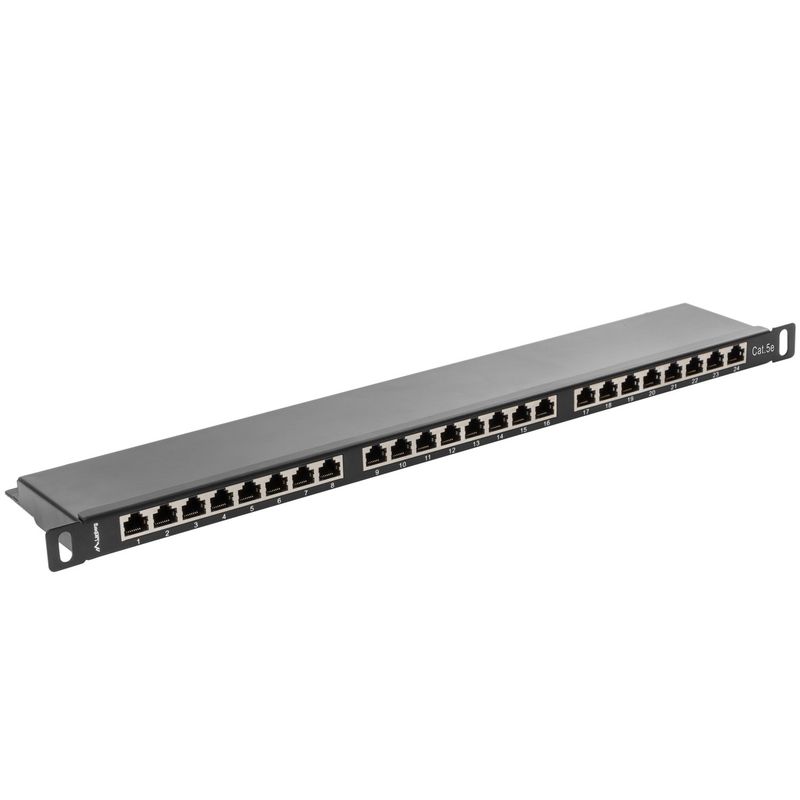Patch panel 19" de 24 RJ45 Cat.5E FTP 0.5U Lanberg PPS5-0024-B - RD11000 - 01