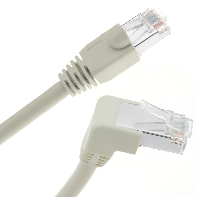 Cable de red de categoría 6 Cat.6 RJ45 acodado-recto FTP 24AWG LAN de 2 m - RJ09800 - 01