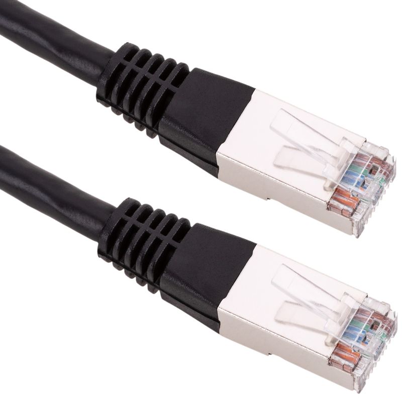 Cable de red ethernet Cat. 6 FTP de 0,25 m de color negro - RU04100 - 01